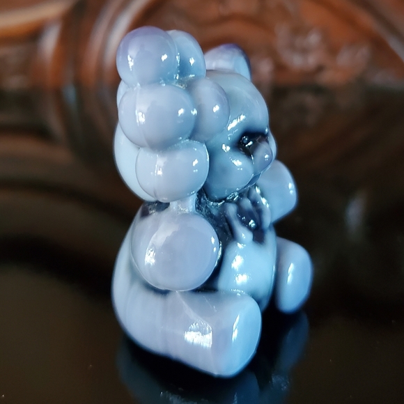 Vntg Boyd "Patrick the Bear" Masked Blue Indigo Purple Glass - Picture 3 of 8